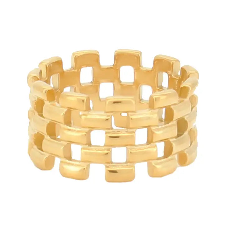 Mosaic Gold Band Ring