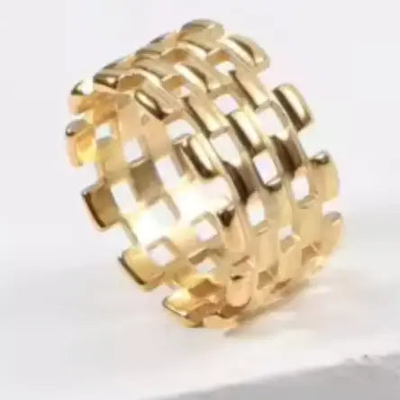 Mosaic Gold Band Ring