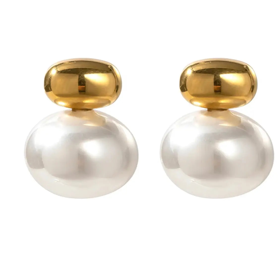 Pearl & Nugget Stud Earring