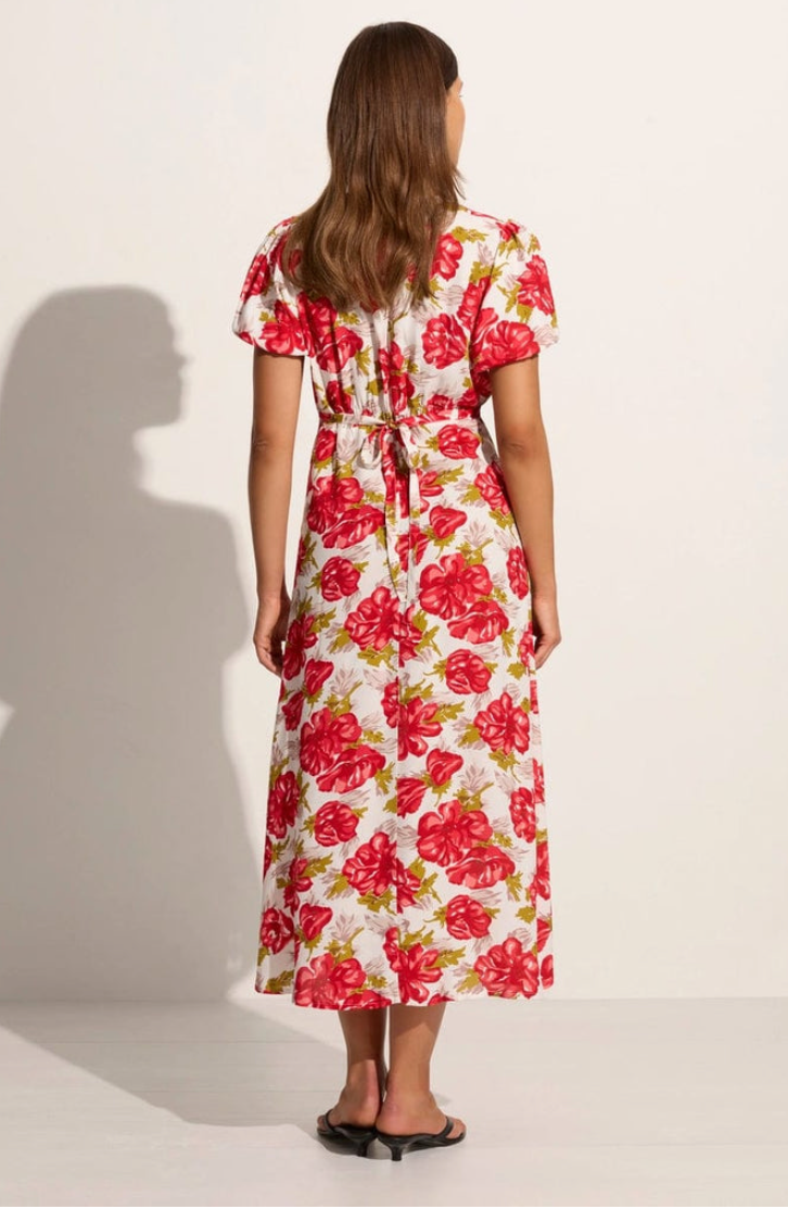 Bellavista Midi Dress - Isadora Floral - Red