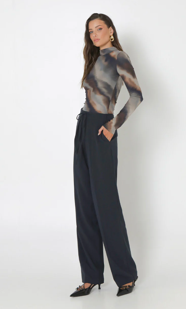 Isabella Long Sleeve Top - Dusk Print