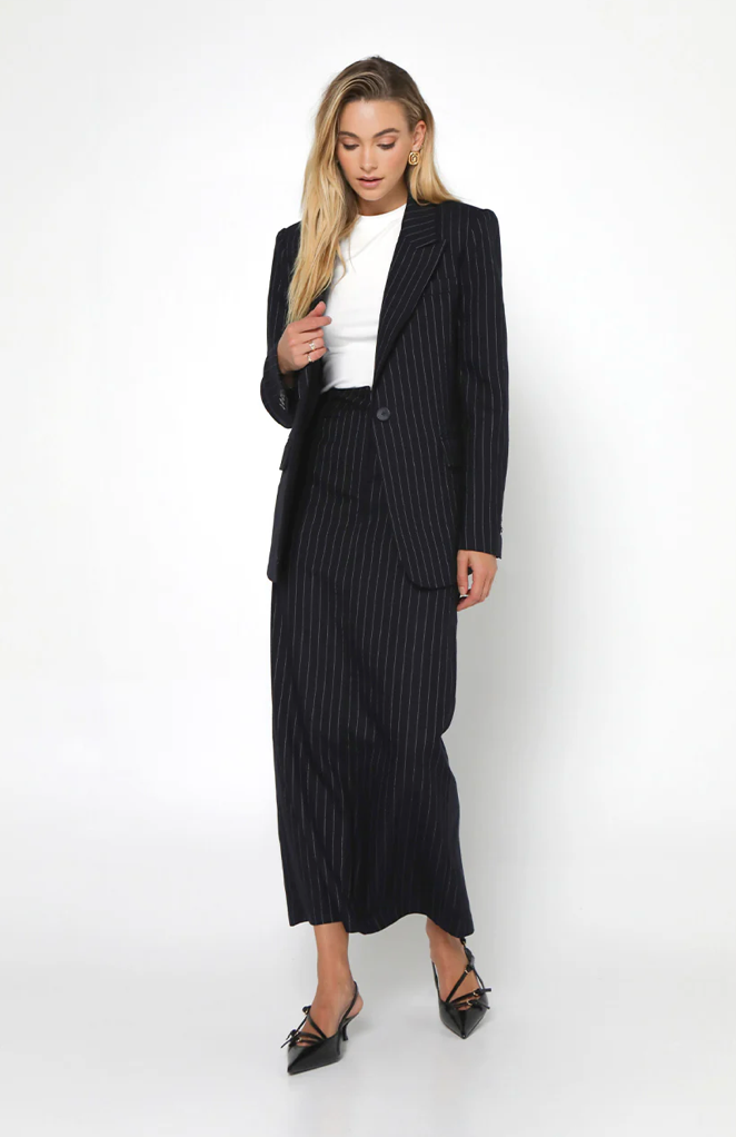 Jensen Blazer - Navy Pin Stripe