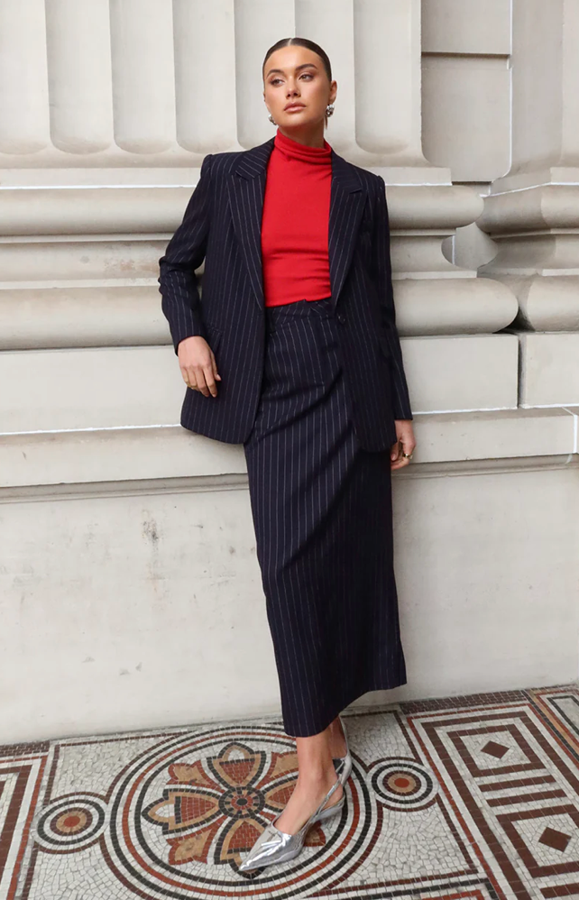 Jensen Blazer - Navy Pin Stripe
