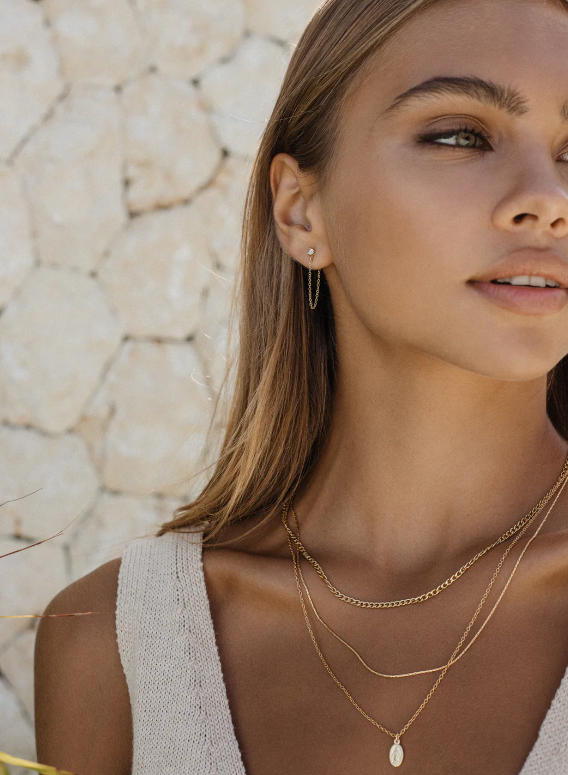 Chain Studs - Vermeil
