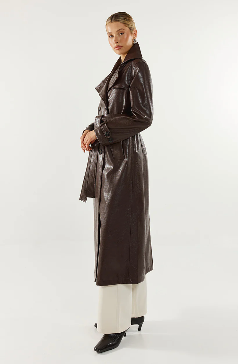 Hutson Trench Coat - Chocolate