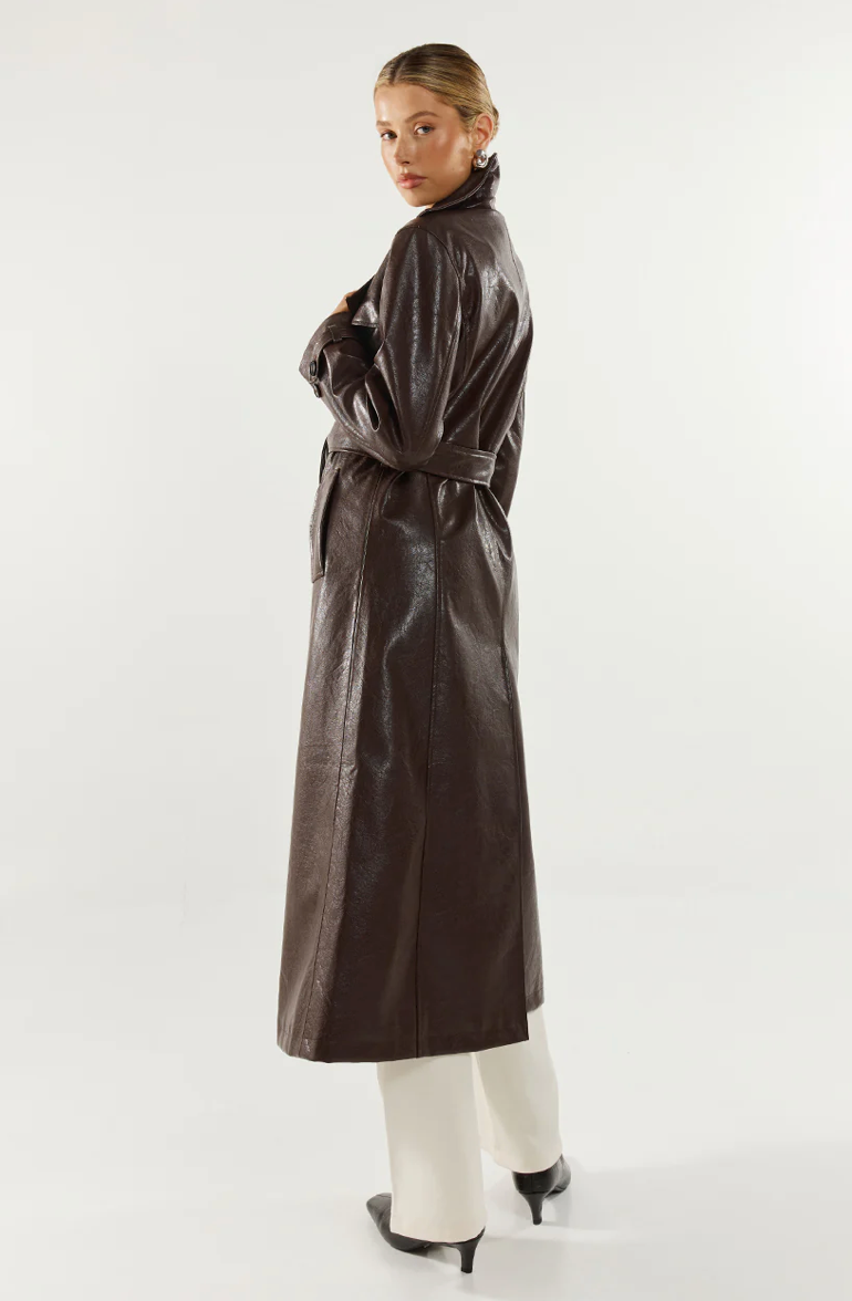 Hutson Trench Coat - Chocolate