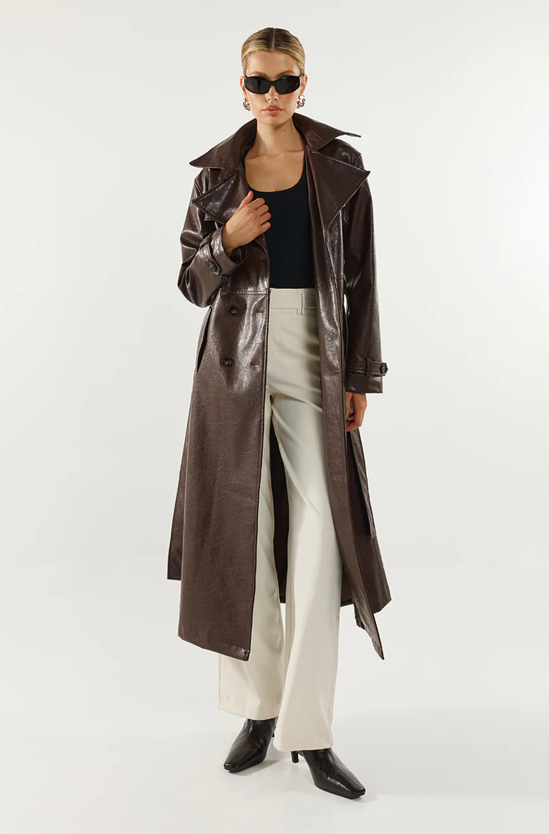 Hutson Trench Coat - Chocolate