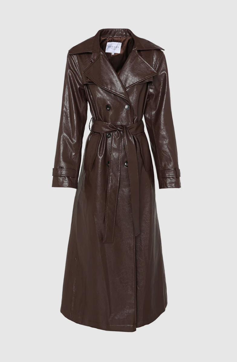 Hutson Trench Coat - Chocolate