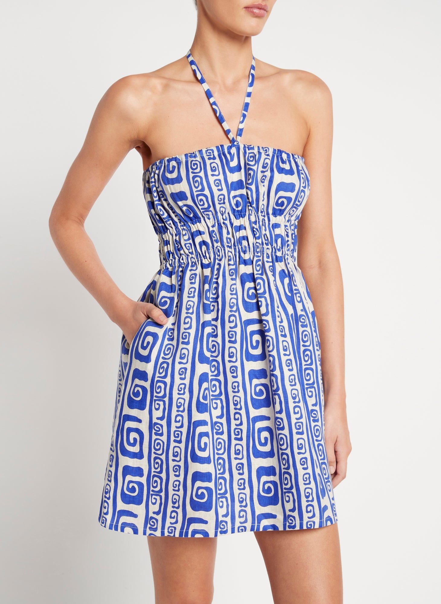 Ester Mini Dress - Island Pacific Blue