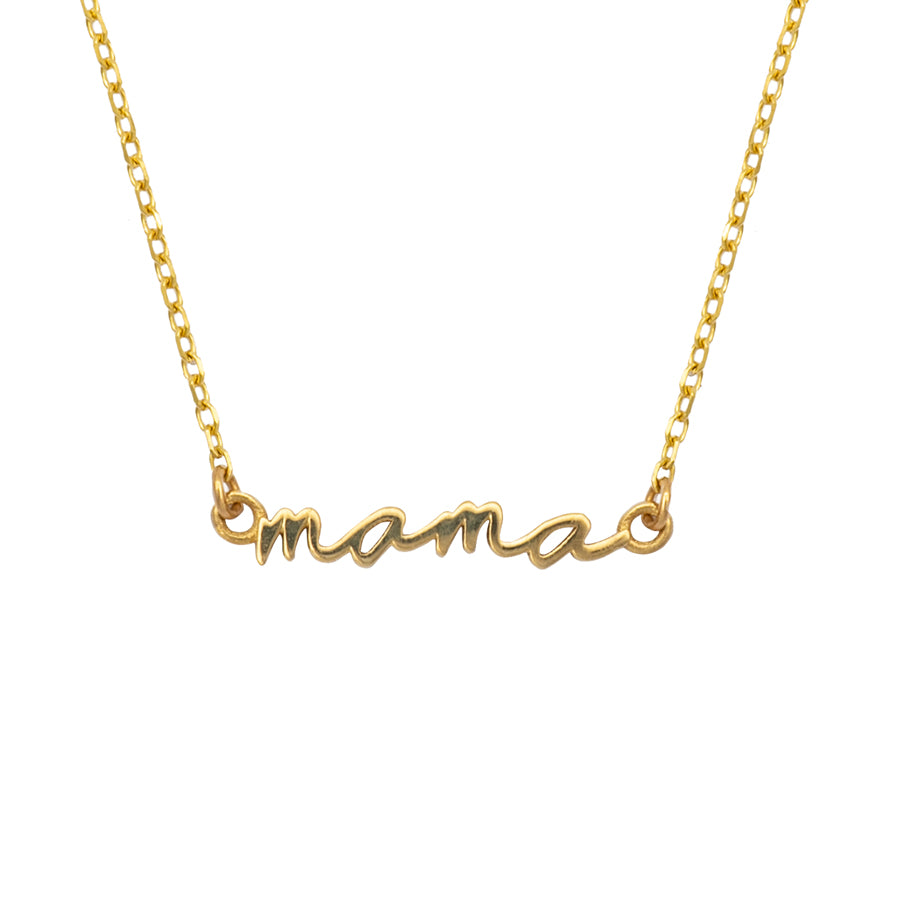 Mama Script Necklace
