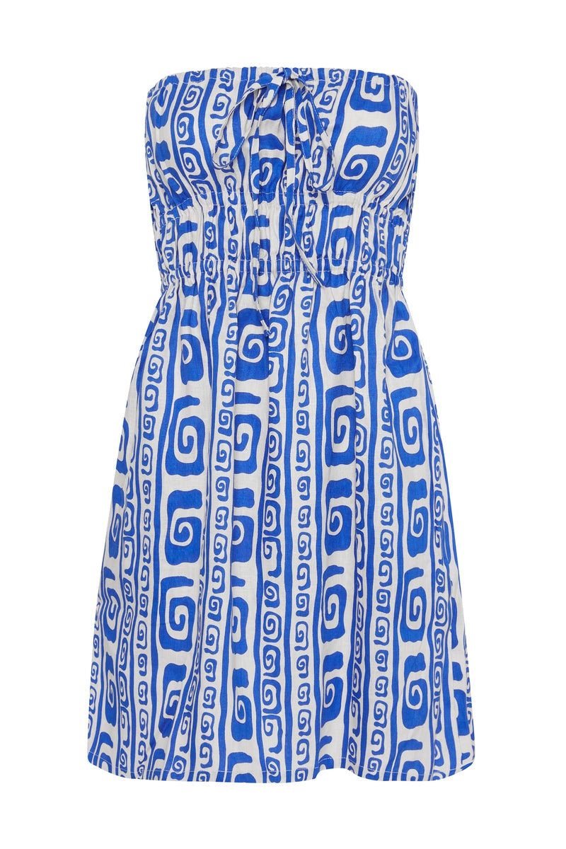 Ester Mini Dress - Island Pacific Blue