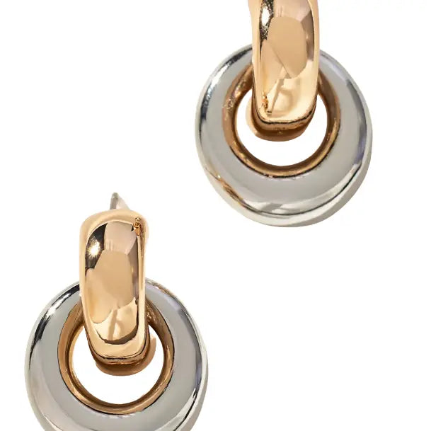 Puffy Door Knocker Hoop Earrings