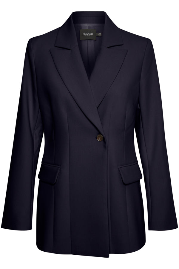 Double breasted fitted blazer deals