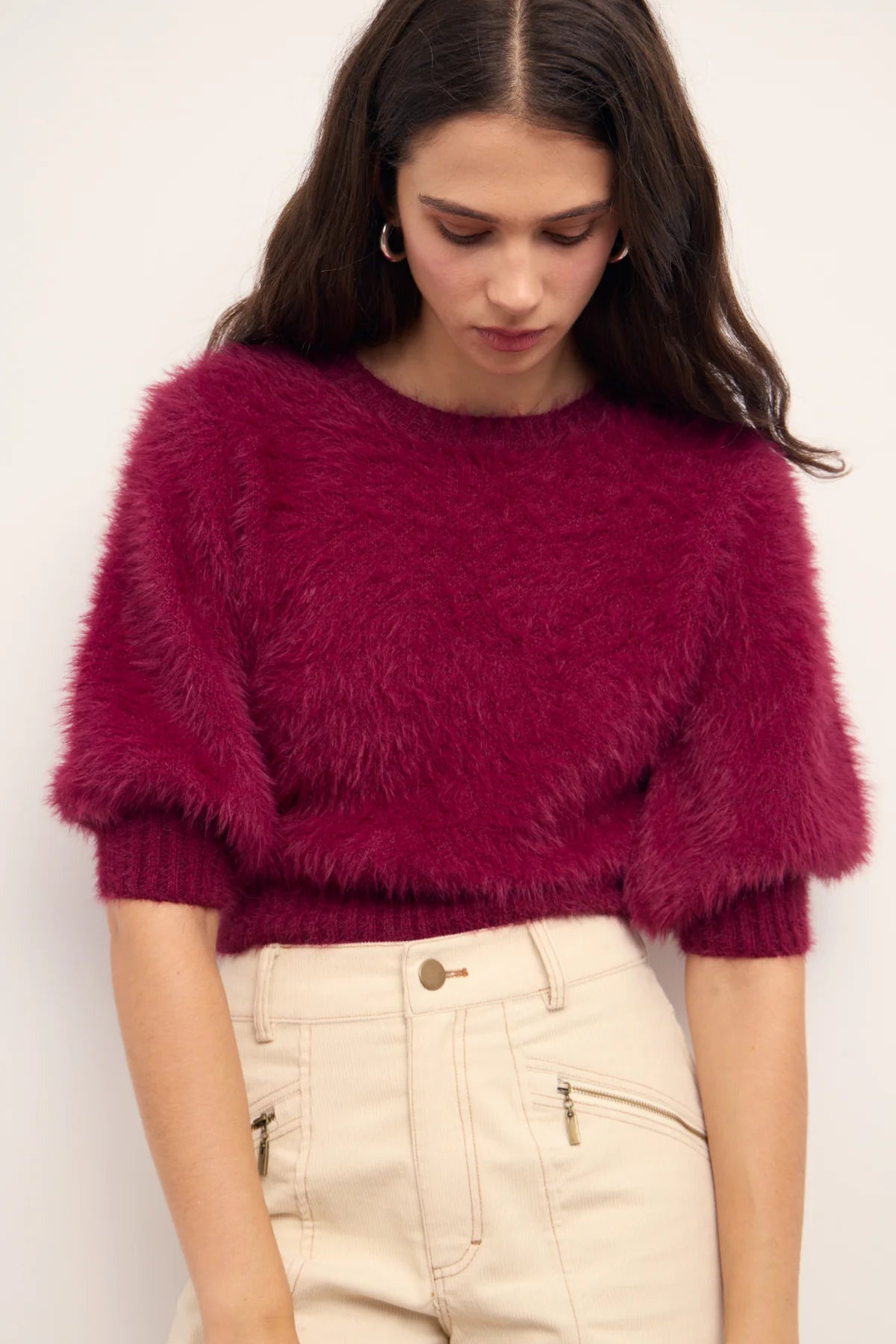 Alva Fluffy Cropped Knit