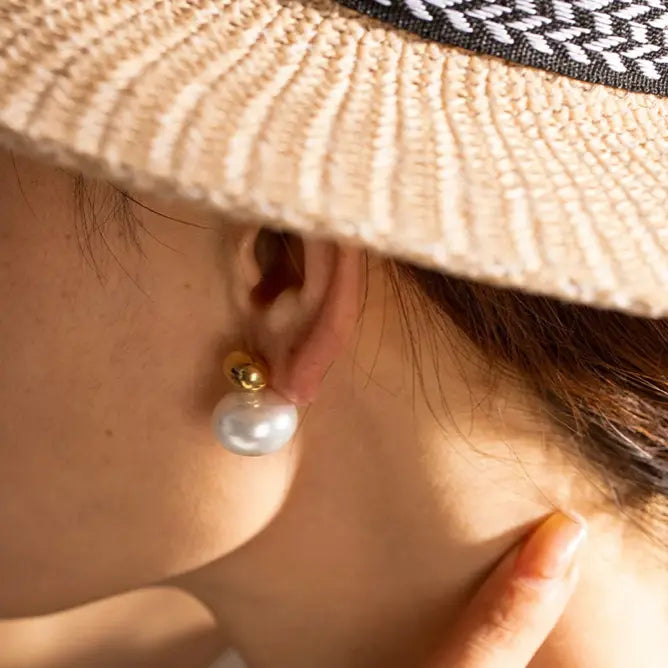 Pearl & Nugget Stud Earring