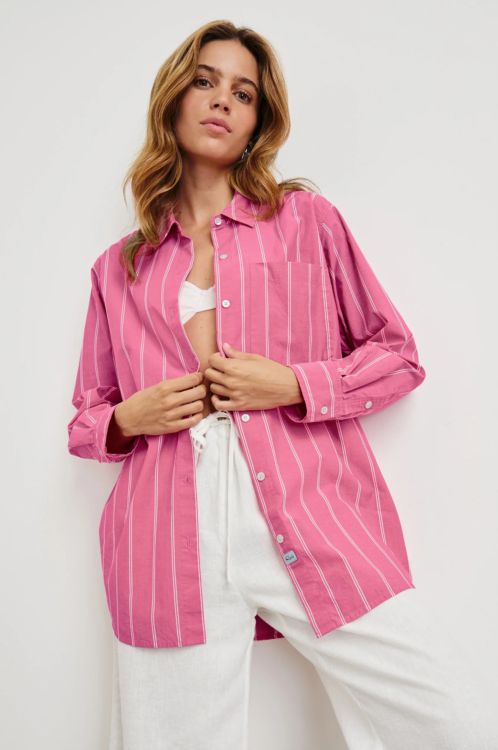 Elsa - Hibiscus White Stripe
