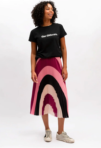 Lilian Pleated Skirt - Sangria