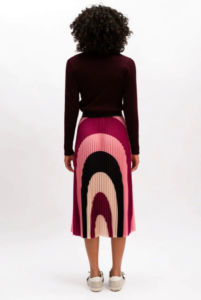 Lilian Pleated Skirt - Sangria