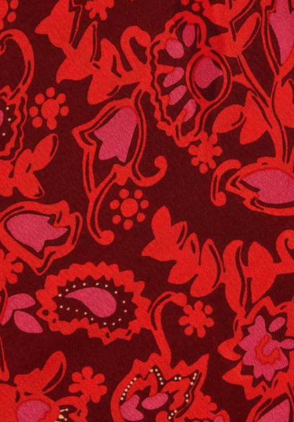 Santino Maxi Dress in Selcetta Paisley Red