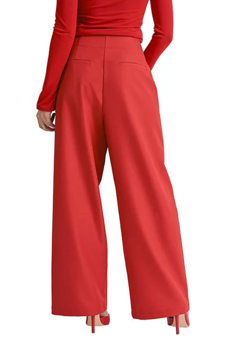 Take Action Pleated Wide Leg Trouser