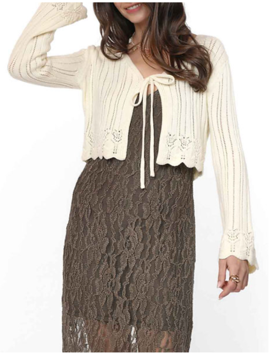 Chamomile Front Tie Cardigan