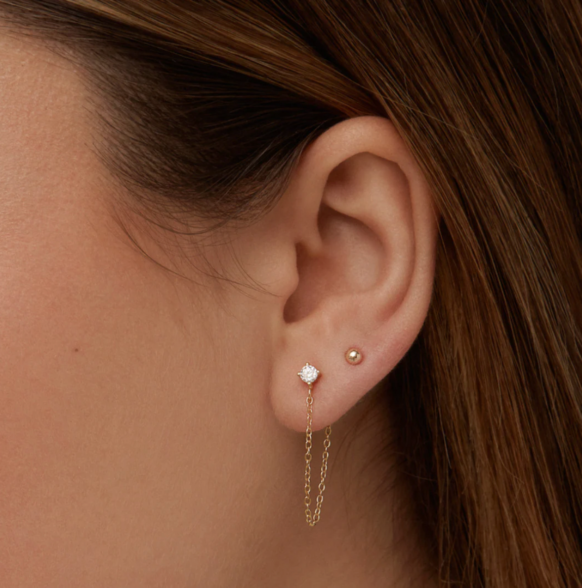 Chain Studs - Vermeil