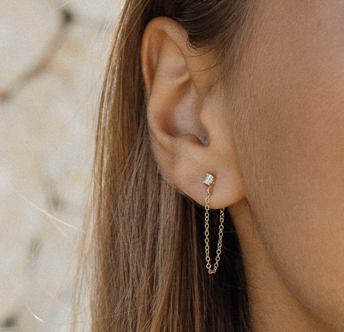 Chain Studs - Vermeil