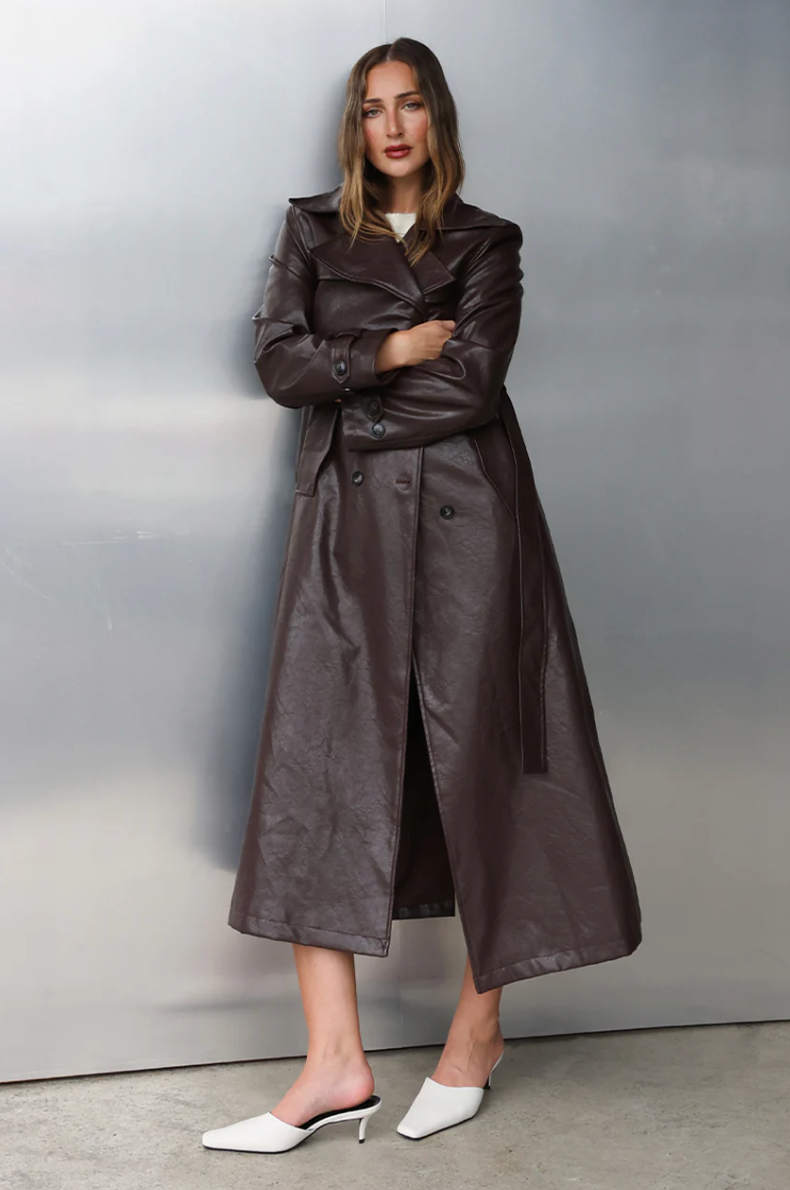 Hutson Trench Coat - Chocolate