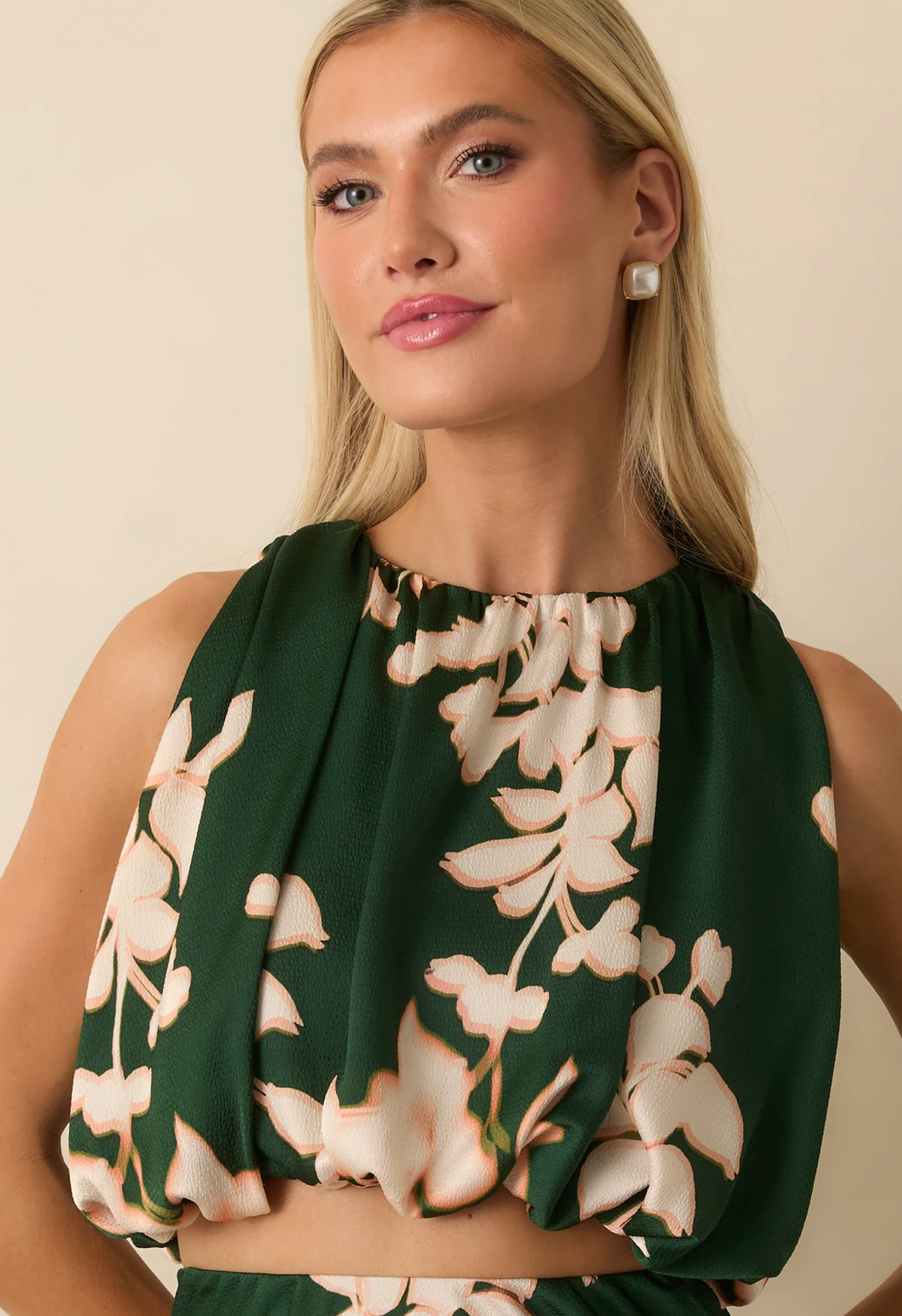 Vilma Rouched Crop Top