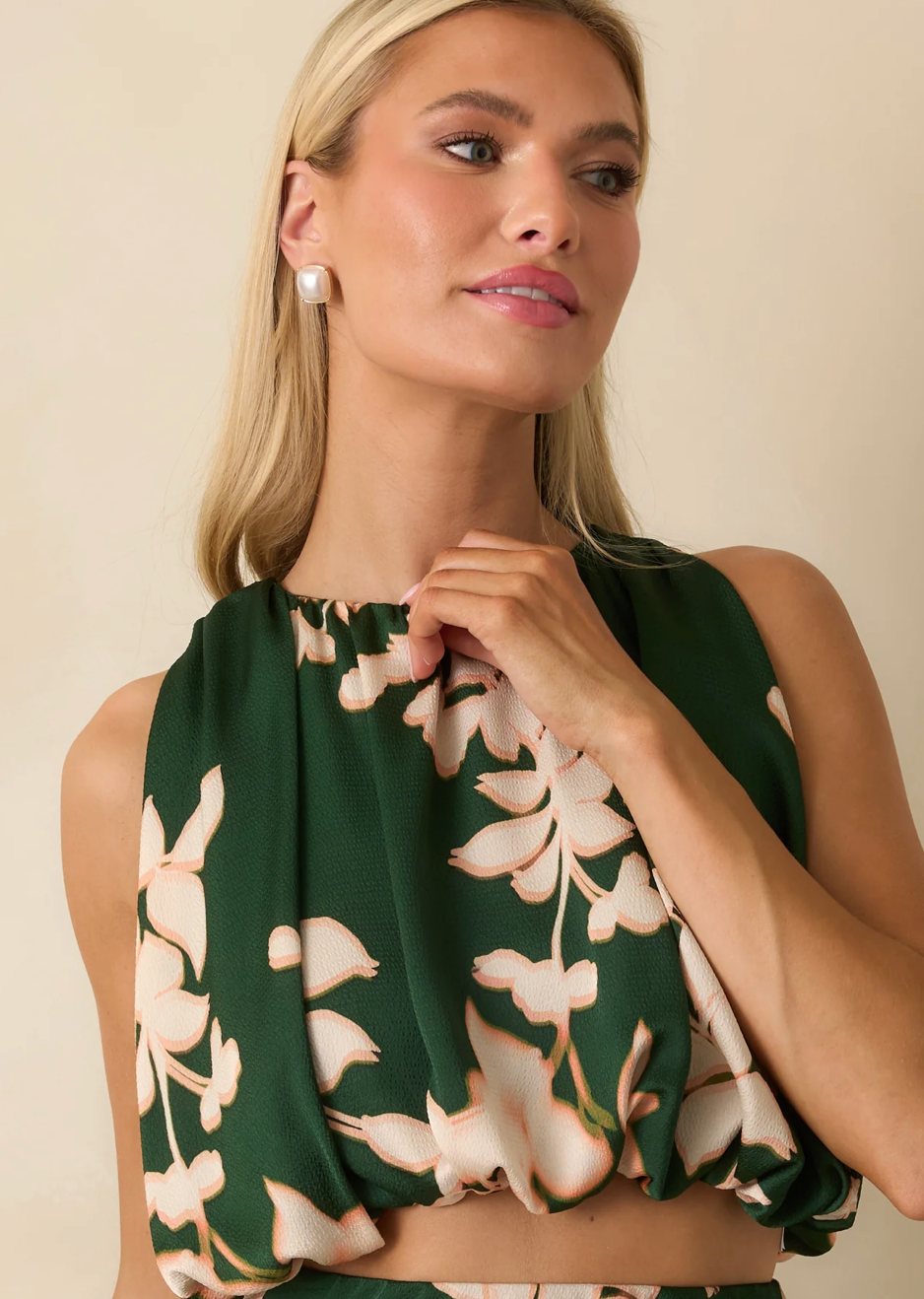 Vilma Rouched Crop Top