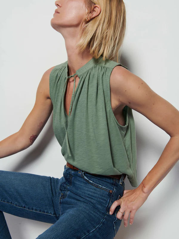 Via - Tie Front Flowy Tank