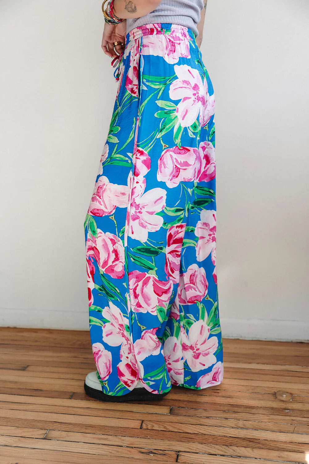 Technicolour Elastic Waist Pants