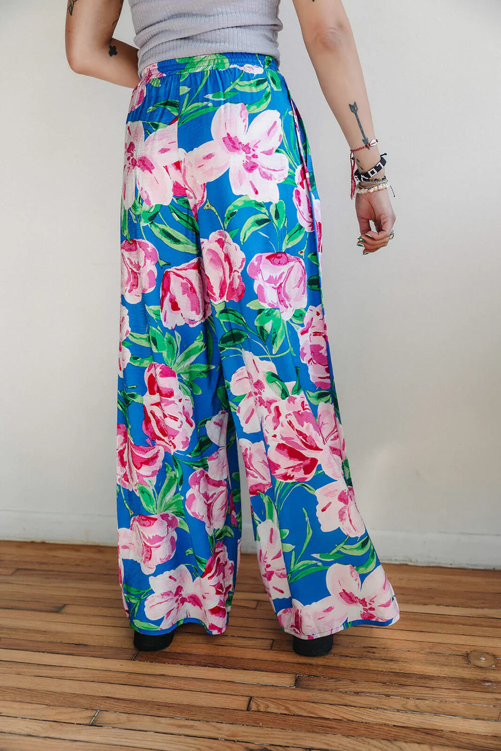 Technicolour Elastic Waist Pants