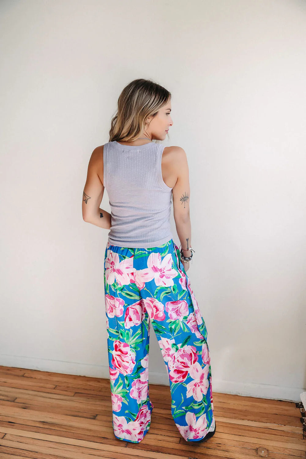 Technicolour Elastic Waist Pants