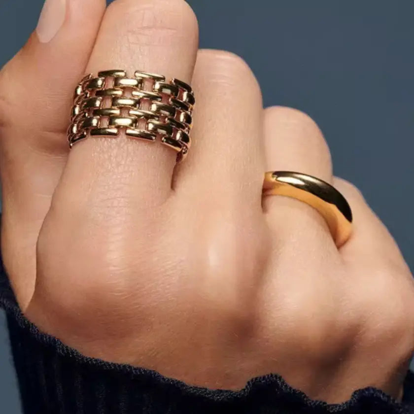 Mosaic Gold Band Ring
