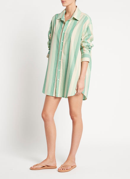 Vega Shirt - Pape Stripe (Green)