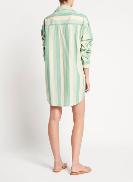 Vega Shirt - Pape Stripe (Green)