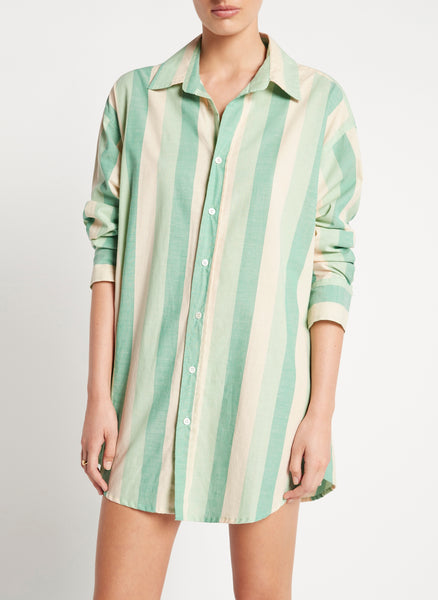 Vega Shirt - Pape Stripe (Green)