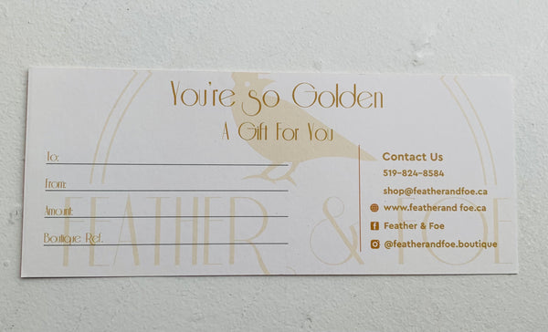 Feather & Foe Gift Card