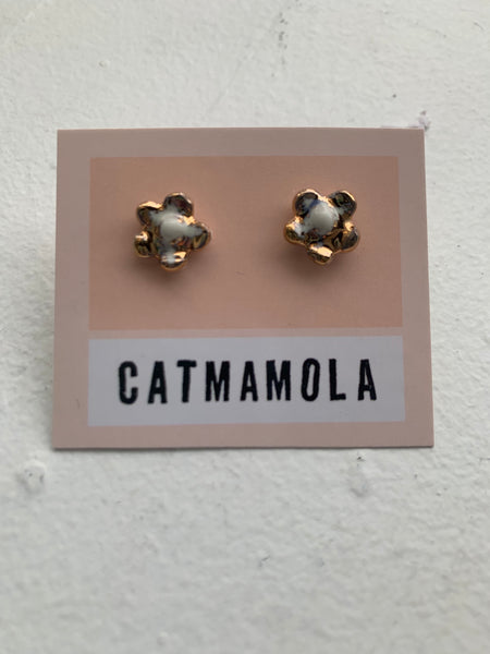Ceramic Flower Earrings
