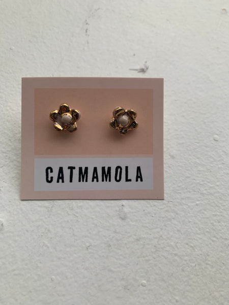 Ceramic Flower Earrings