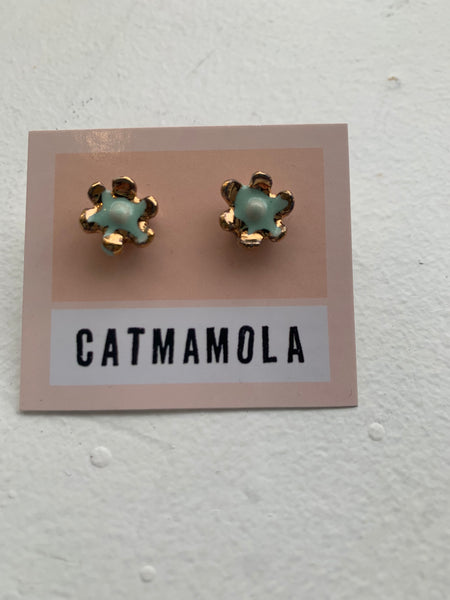 Ceramic Flower Earrings
