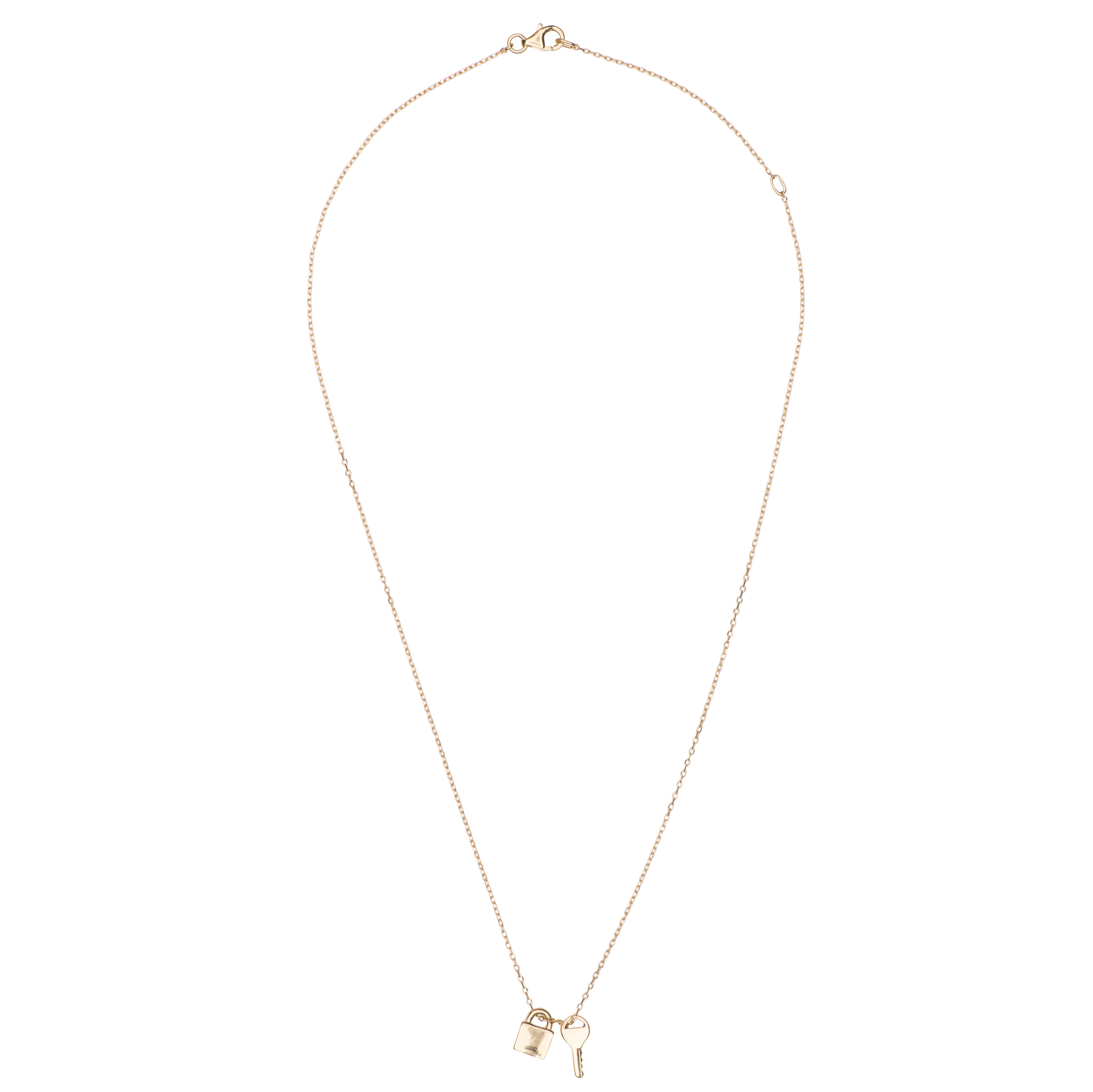 Lock & Key Necklace Silver