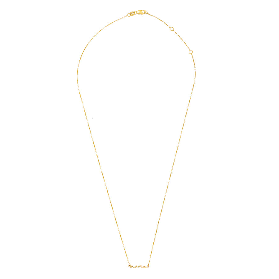 Mama Script Necklace