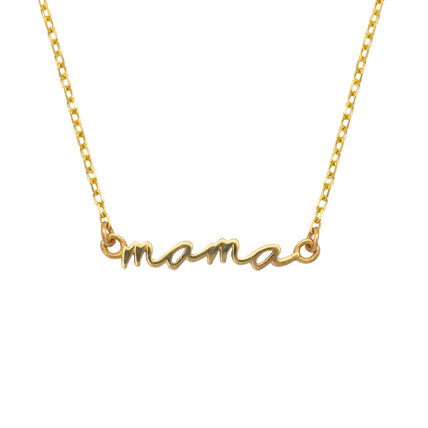 Mama Script Necklace