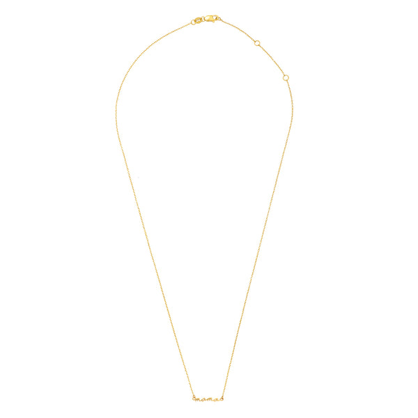 Mama Script Necklace