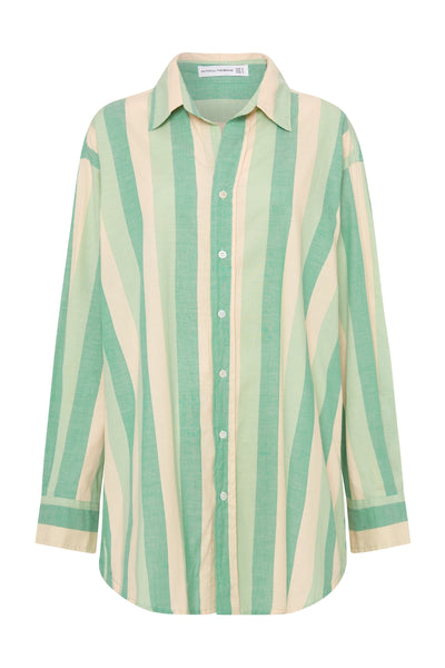 Vega Shirt - Pape Stripe (Green)
