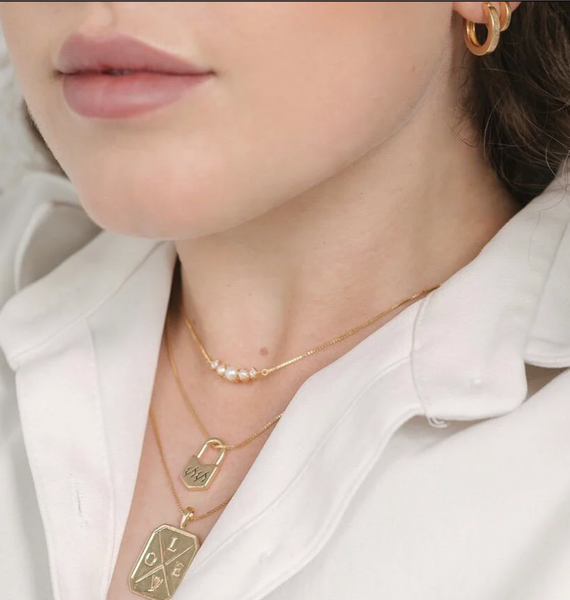Valli Necklace CZ & White Pearl