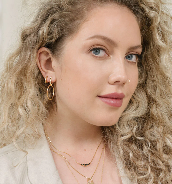 Valli Necklace Gold Onyx