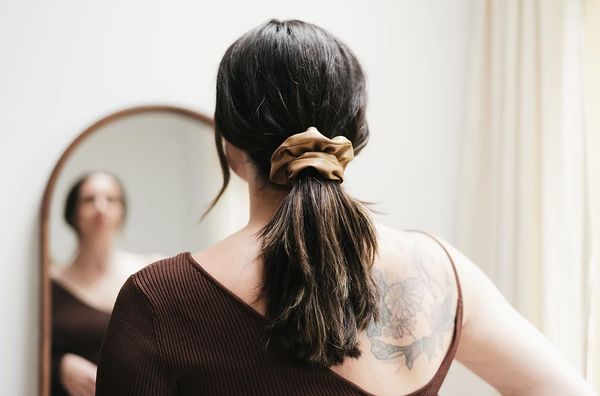 Vegan Leather Scrunchie
